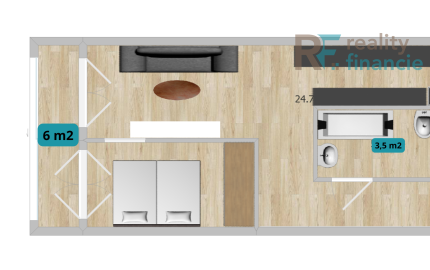 PREDAJ 1,5 izbový: pražský typ bytu s logiou