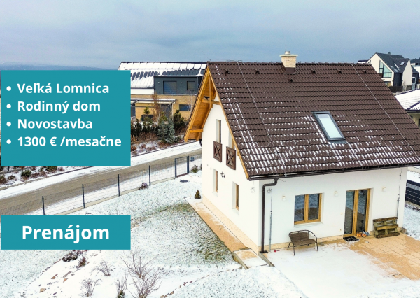 Veľká Lomnica dom na prenájom + VIDEO