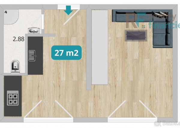 Prenájom 1i byt Terasa - Považská - Košice