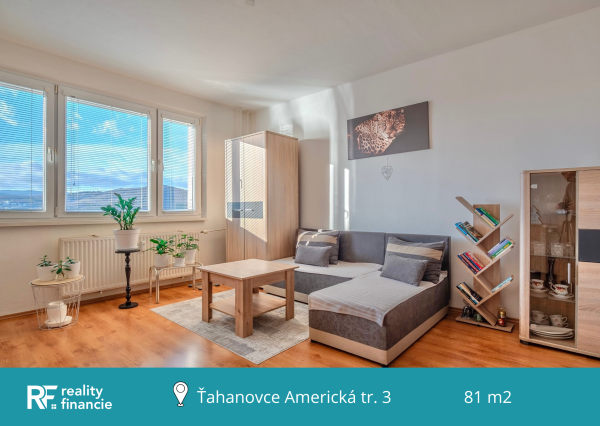 REZERVOVANÝ 3 izbový byt Americká trieda Ťahanovce