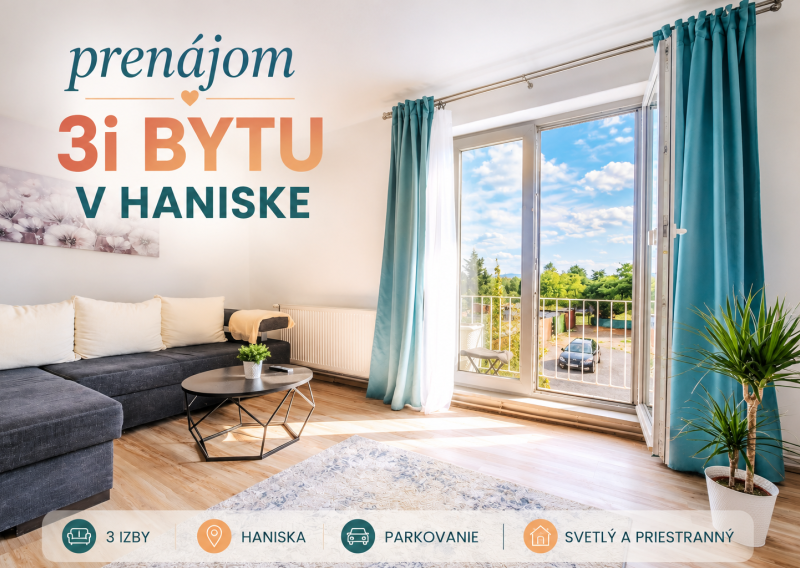 Prenájom 3 i bytu Haniska , Košice okolie